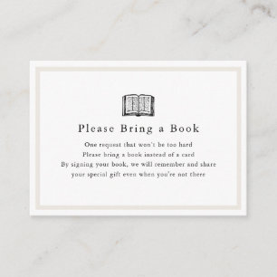 Chá de fraldas simples Traga um cartão de livro