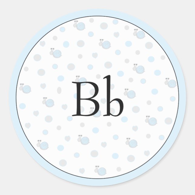 Chá de fraldas "Snips & Snails" Adesivos 1 1/2" ou (Frente)