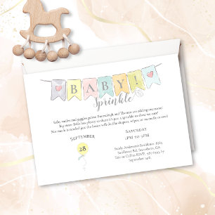 Chá de fraldas Sprinkle Bear Balões e Banner