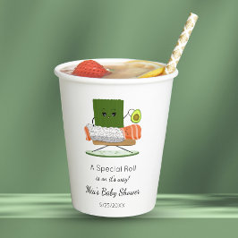 Chá de fraldas Sushi Kawaii com Avocado Rattle