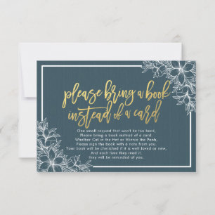 Chá de fraldas Traga um livro em vez de um cartão