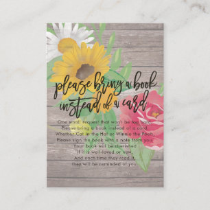 Chá de fraldas Traga um livro em vez de um cartão