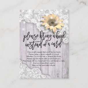 Chá de fraldas Traga um livro em vez de um cartão