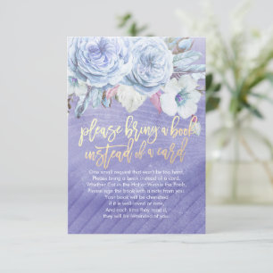 chá de fraldas Traga um livro em vez de um cartão