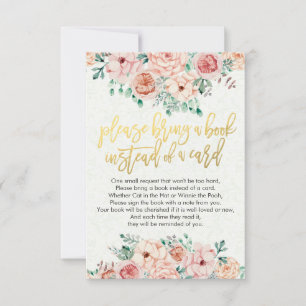 Chá de fraldas Traga um livro em vez de um cartão