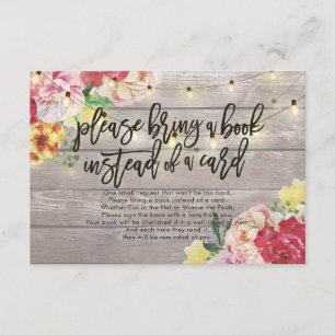 Chá de fraldas Traga um livro em vez de um cartão