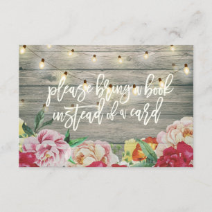 Chá de fraldas Traga um livro em vez de um cartão