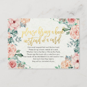 Chá de fraldas Traga um livro em vez de um cartão