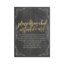 Chá de fraldas Traga um livro em vez de um cartão