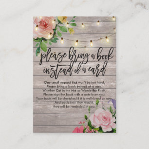 Chá de fraldas Traga um livro em vez de um cartão