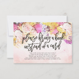 Chá de fraldas Traga um livro em vez de um cartão