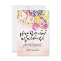 Chá de fraldas Traga um livro em vez de um cartão