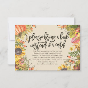 Chá de fraldas Traga um livro em vez de um cartão