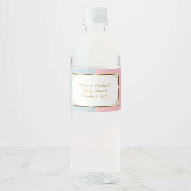 CHÁ DE FRALDAS TWIN, Rótulos de Garrafa de Água2,C (Frente)