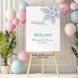 Chá de fraldas Um Pequeno Floco de Neve está a cam