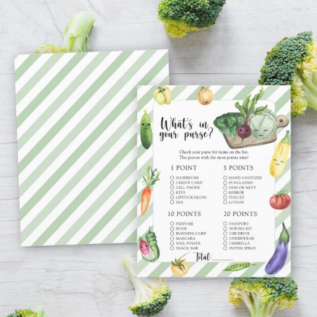 Chá de fraldas Veggie - O que há no seu jogo de bo (Criador carregado)