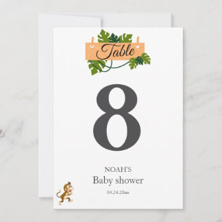 Chá de fraldas verde animal Safari