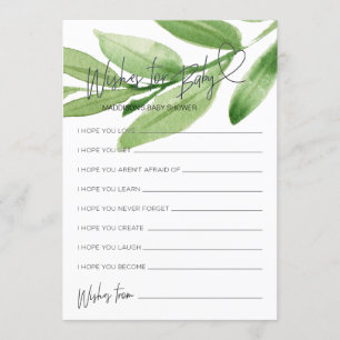 Chá de fraldas Verde Quer Um Cartão De Jogo Para B