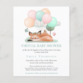 Chá de fraldas Virtual de Teal de Raposa de Corte 