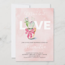 Chá de fraldas Watercolor Cactus Galantine