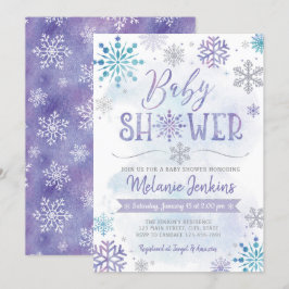 Chá de fraldas Wonderland Snowflake Convite
