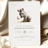 Chá de fraldas Zebra Sexo Convite Neutro