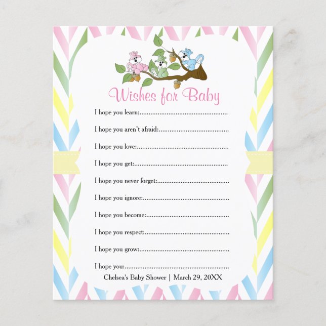 Chá de Garota Pastel Squirrel - Desejos (Frente)