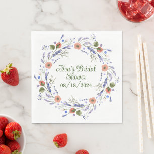Chá de guardanapos elegantes personalizados