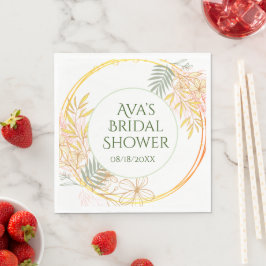 Chá de guardanapos elegantes personalizados