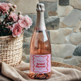 Chá de Noiva com Borda Ondulada Rosa Vermelha