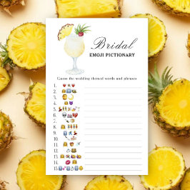 Chá de noiva do abacaxi Emoji Pictionary jogo