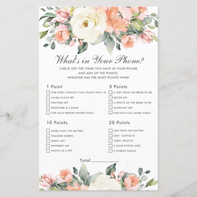 Chá de Noiva Flor de Pêssego O que está no seu Tel (Frente)