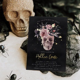Chá de Noiva Floral Caveira Halloween