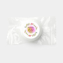 Chá de Noiva Floral em Aquarela Rosa