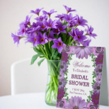 Chá de Noiva Floral Roxo Regal