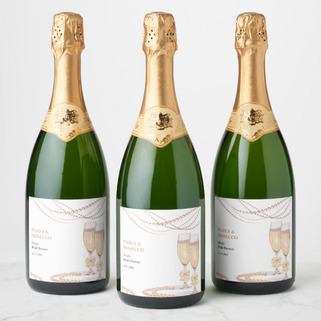 Chá de Noiva Pérolas e Prosecco Arco de Ouro Elega (Garrafas)