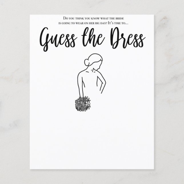 Chá de panela adivinha o jogo de vestidos (Frente)