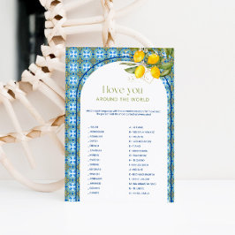 Chá de panela Ama Em Torno Do Cartão De Jogo Mundi