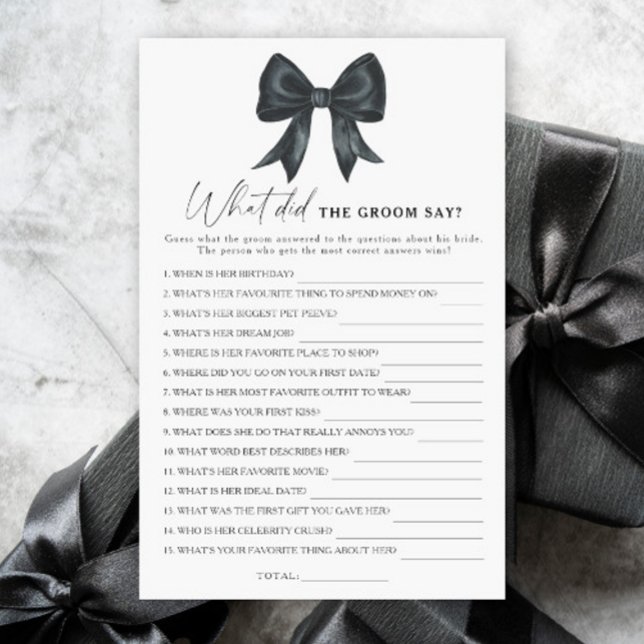 Chá de panela arco negro O que o noivo disse (Criador carregado)