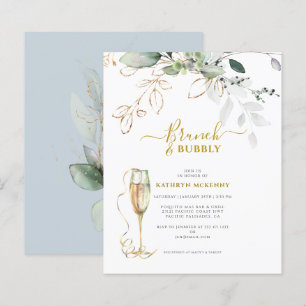 Chá de panela Azul Dusty Dourado Eucalyptus Orçame