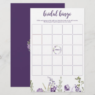Chá de panela Bingo Jogo Lavanda Roxo Floral
