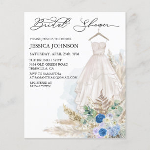 Chá de panela Boho Casamento Vestido Água Azul