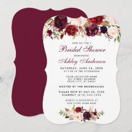 Chá de panela Burgundy Convite Floral BR