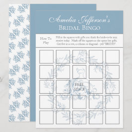 Chá de panela - Cartão de Jogo Azul Elegante