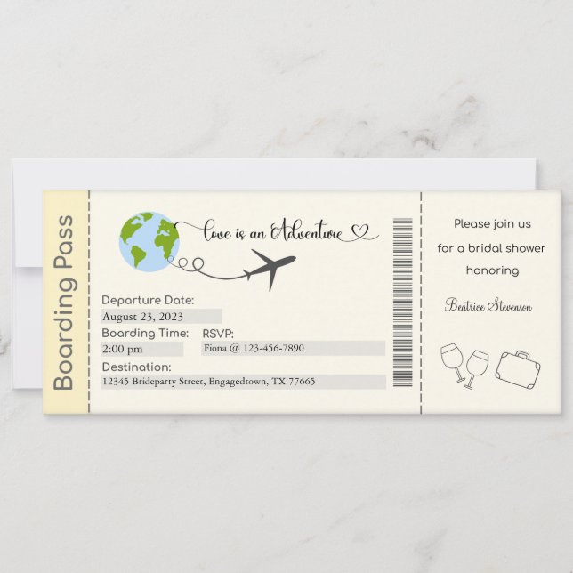 Chá de panela, Convite para Noivados (Frente)