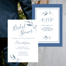 Chá de panela de Aquarela Azul e Branco