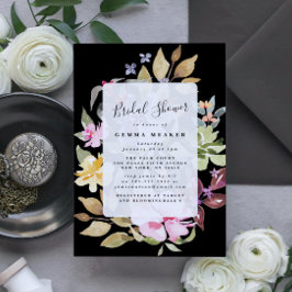 Chá de panela de Aquarela Floral Seco Elegante