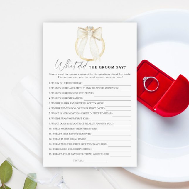 chá de panela de arco e anel O que o noivo disse? (Criador carregado)