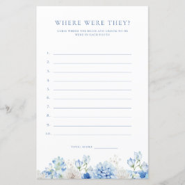 Chá de panela De Arco Floral Azul Onde Eles Estava