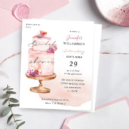 Chá de panela de Bolo Rosa de Orçamento com Cor Ro